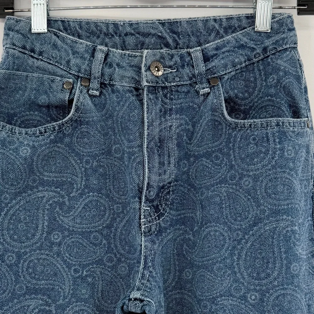 Ragged Jeans Paisley Straight Leg Blue Denim Jeans Pants Size 26